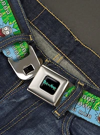 Rick And Morty Rick Wubba Lubba Dub Dub Faces Seatbelt Belt
