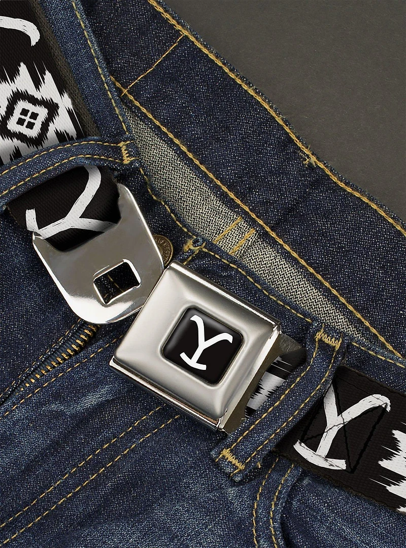 Yellowstone Dutton Ranch And Native American Icon Seatbelt Belt