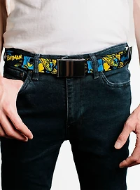 DC Comics Batman Poses And Logo Collage Flip Web Belt