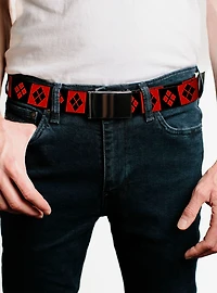 DC Comics Harley Quinn Diamond Blocks Flip Web Belt