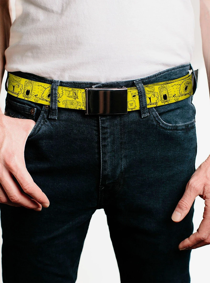 SpongeBob SquarePants Poses Collage Flip Web Belt