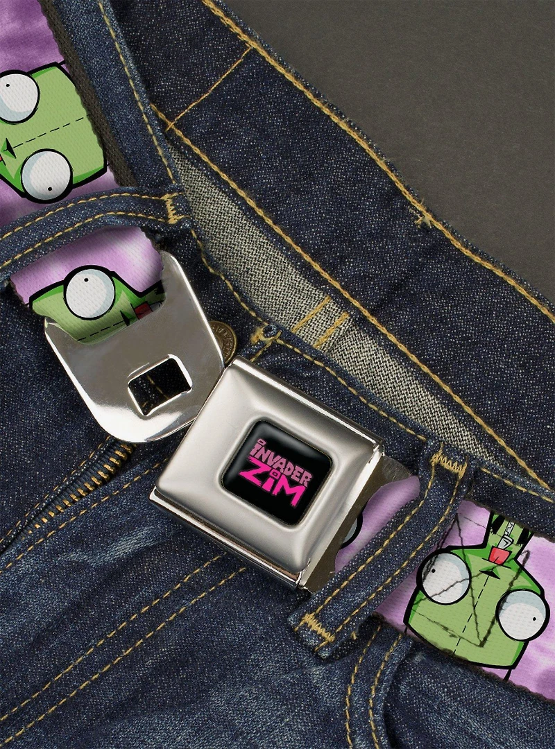 Invader Zim Gir Flip Poses Tie Dye Seatbelt Belt