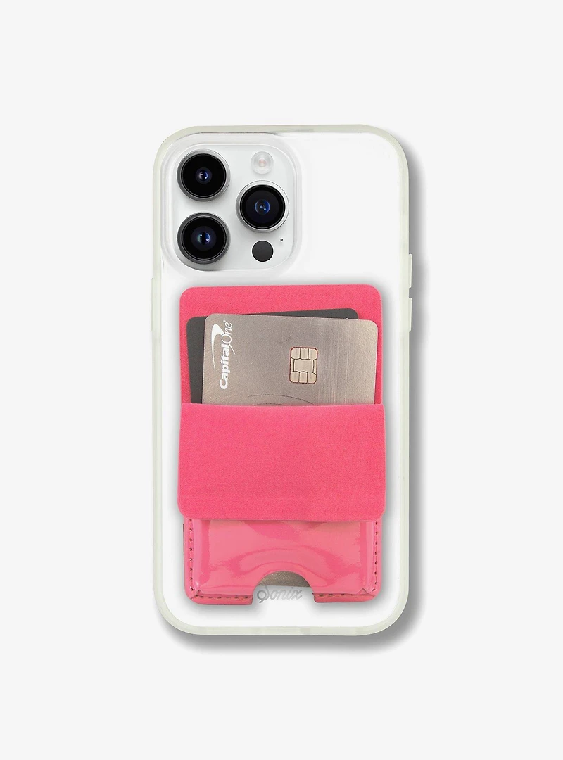 Sonix Camelia Pink Patent Leather Magnetic Phone Wallet