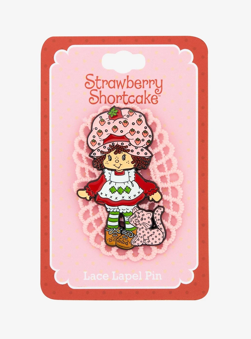 Strawberry Shortcake Custard & Strawberry Lace Enamel Pin — BoxLunch Exclusive