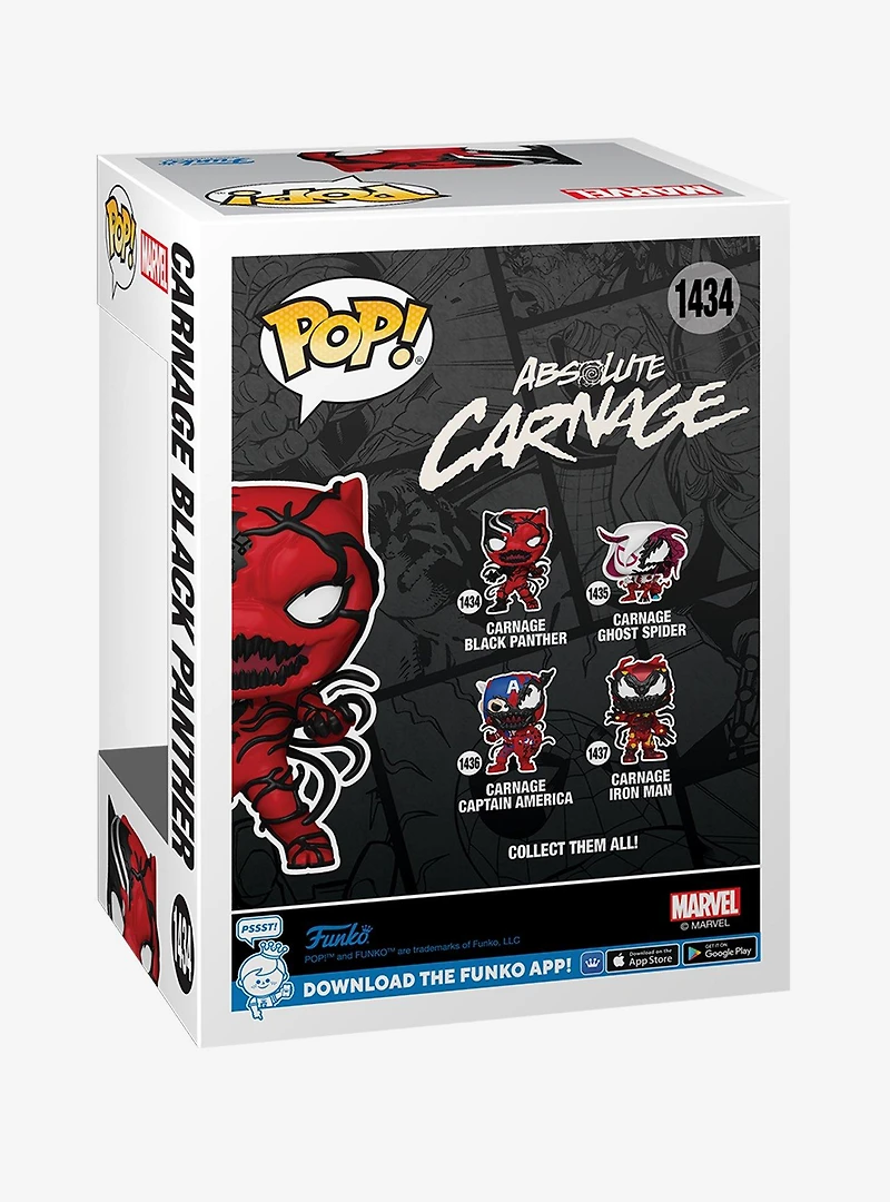 Funko Pop! Marvel Carnage Black Panther Vinyl Bobblehead