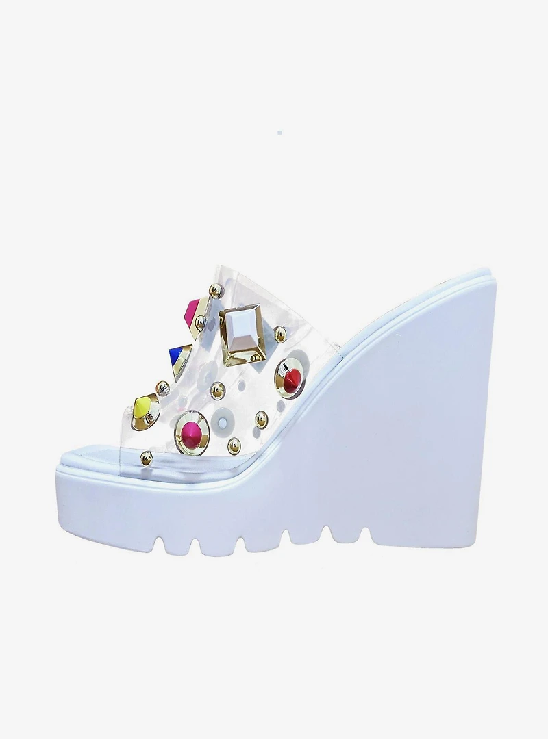 Palm Beach Stones Wedge Sandal White