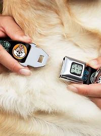 Disney Chip and Dale Expression Bubbles Seatbelt Buckle Dog Collar