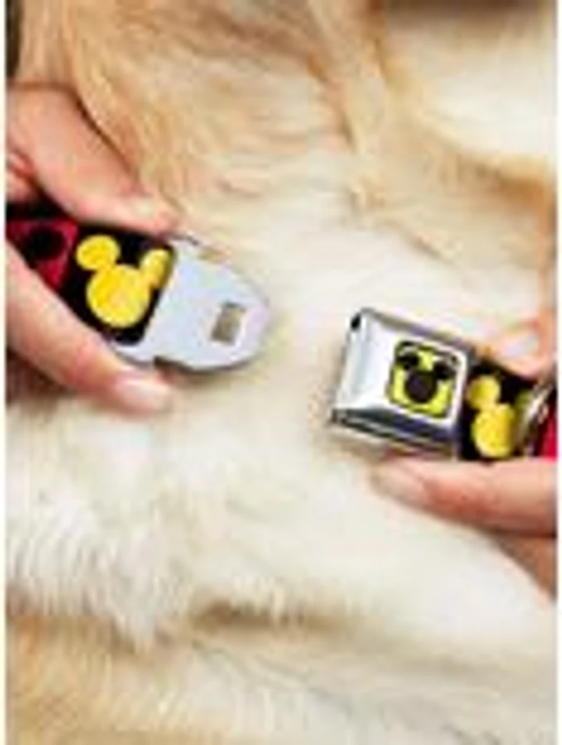 Disney Mickey Mouse Expression Blocks Seatbelt Buckle Dog Collar