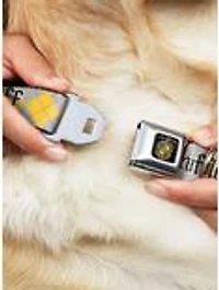 Harry Potter Hufflepuff Stars Argyle Plaid Seatbelt Buckle Dog Collar