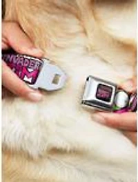 Invader Zim Title Logo and GIR Pose Close Up Seatbelt Buckle Dog Collar