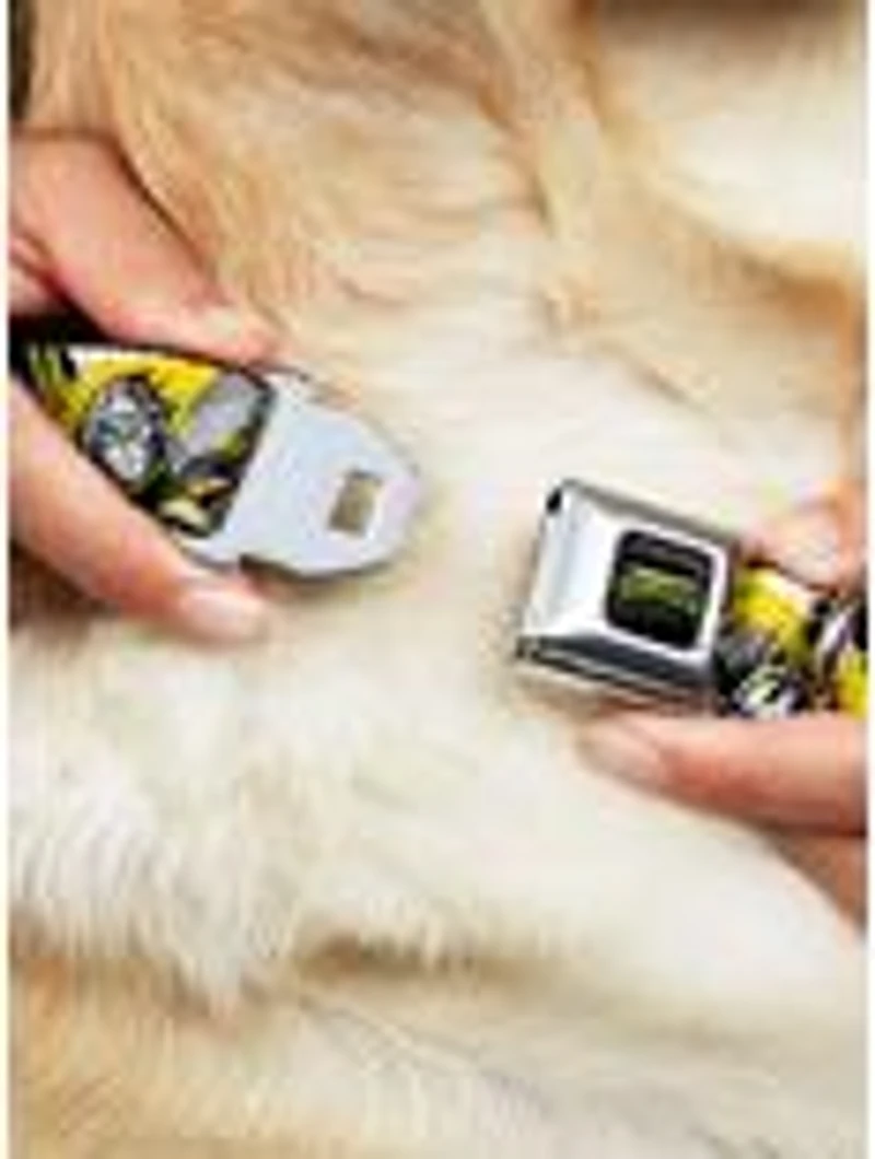 Teenage Mutant Ninja Turtles Shredder Pose Icons Seatbelt Buckle Dog Collar