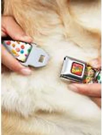 The Flintstones Fruity Pebbles Fred & Barney Cereal Seatbelt Buckle Dog Collar
