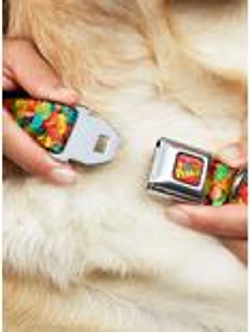 The Flintstones Fruity Pebbles Vivid Close Up Seatbelt Buckle Dog Collar