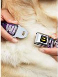 DC Comics The Joker Wanted Smiling Pose Graffiti Seatbelt Buckle Dog Collar