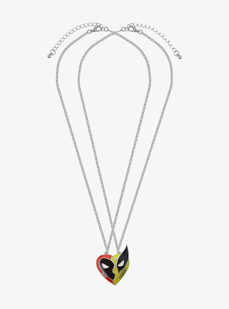 Her Universe Marvel Deadpool Wolverine Best Friend Necklace Set
