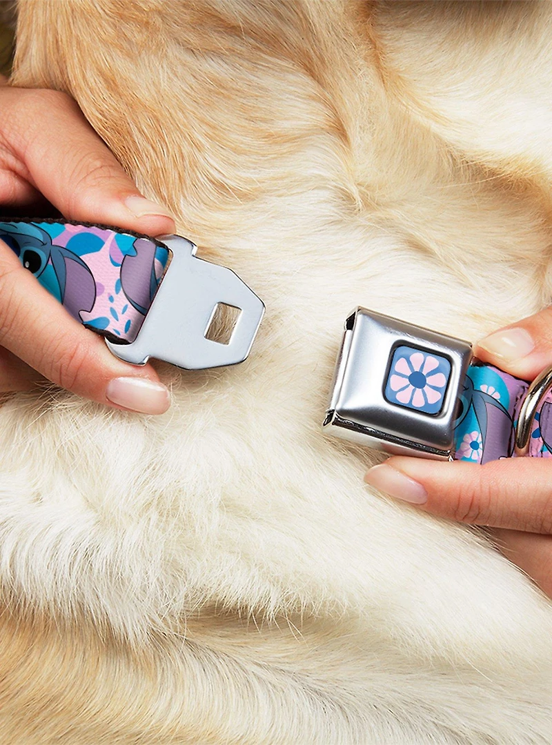 Disney Lilo & Stitch Flip Expressions Close Up Seatbelt Buckle Dog Collar