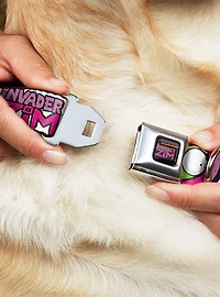 Invader Zim Title Logo and GIR Pose Close Up Seatbelt Buckle Dog Collar