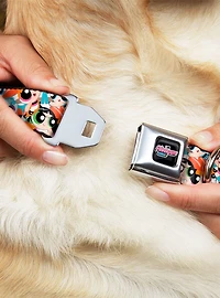 The Powerpuff Girls Expressions Stacked Seatbelt Buckle Dog Collar