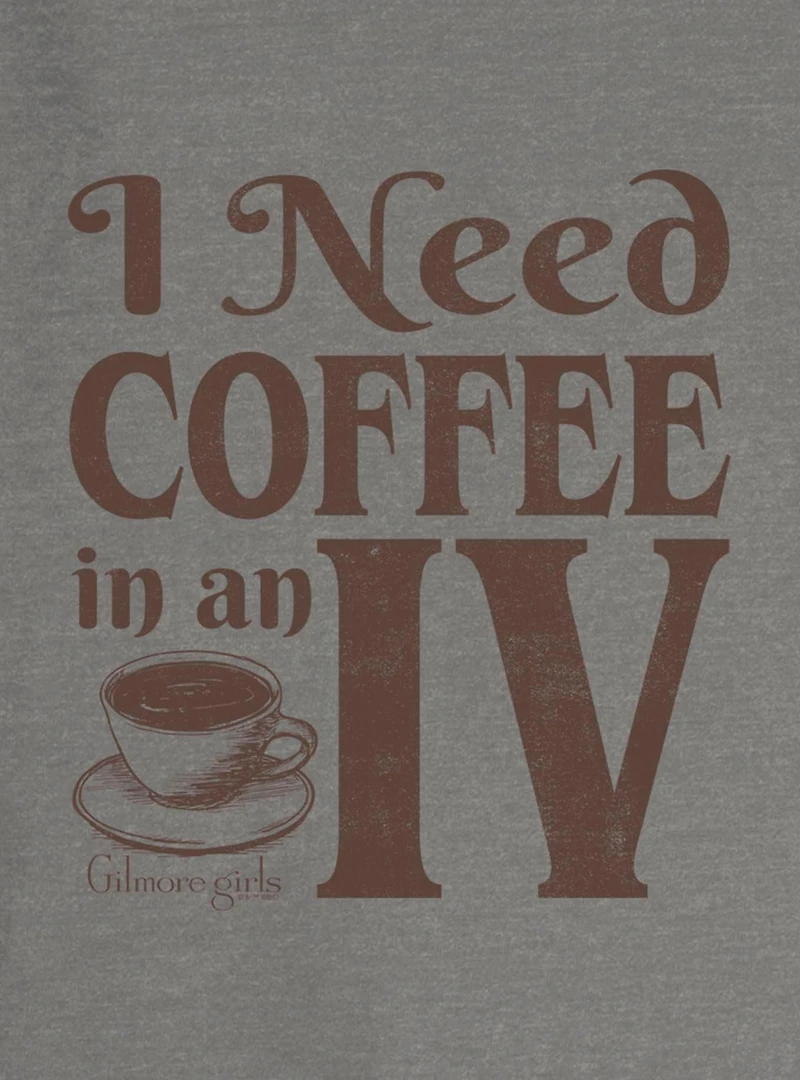 Gilmore Girls Need Coffee In An IV Girls Slouchy Sweatshirt