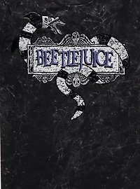 Beetlejuice Sandworm Logo Mineral Wash T-Shirt