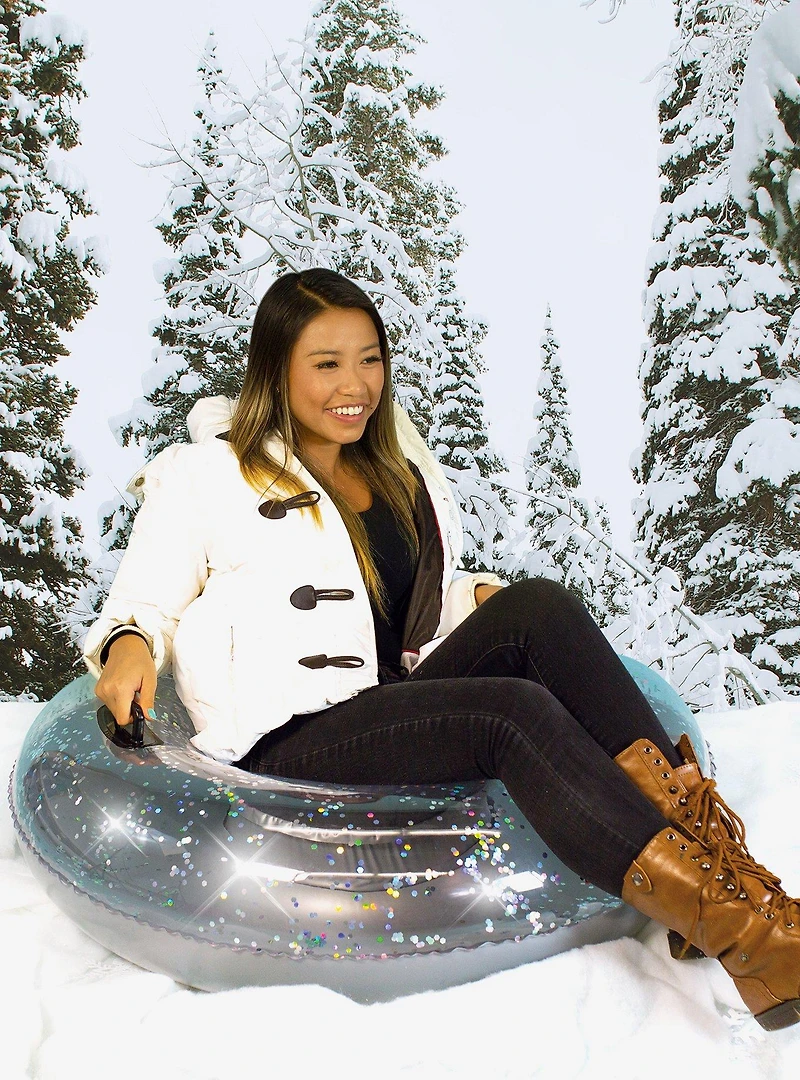 Glitter Silver Glitter Snow Tube