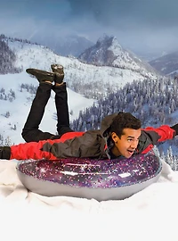 Galaxy Deep Space Pink Glitter Snow Tube