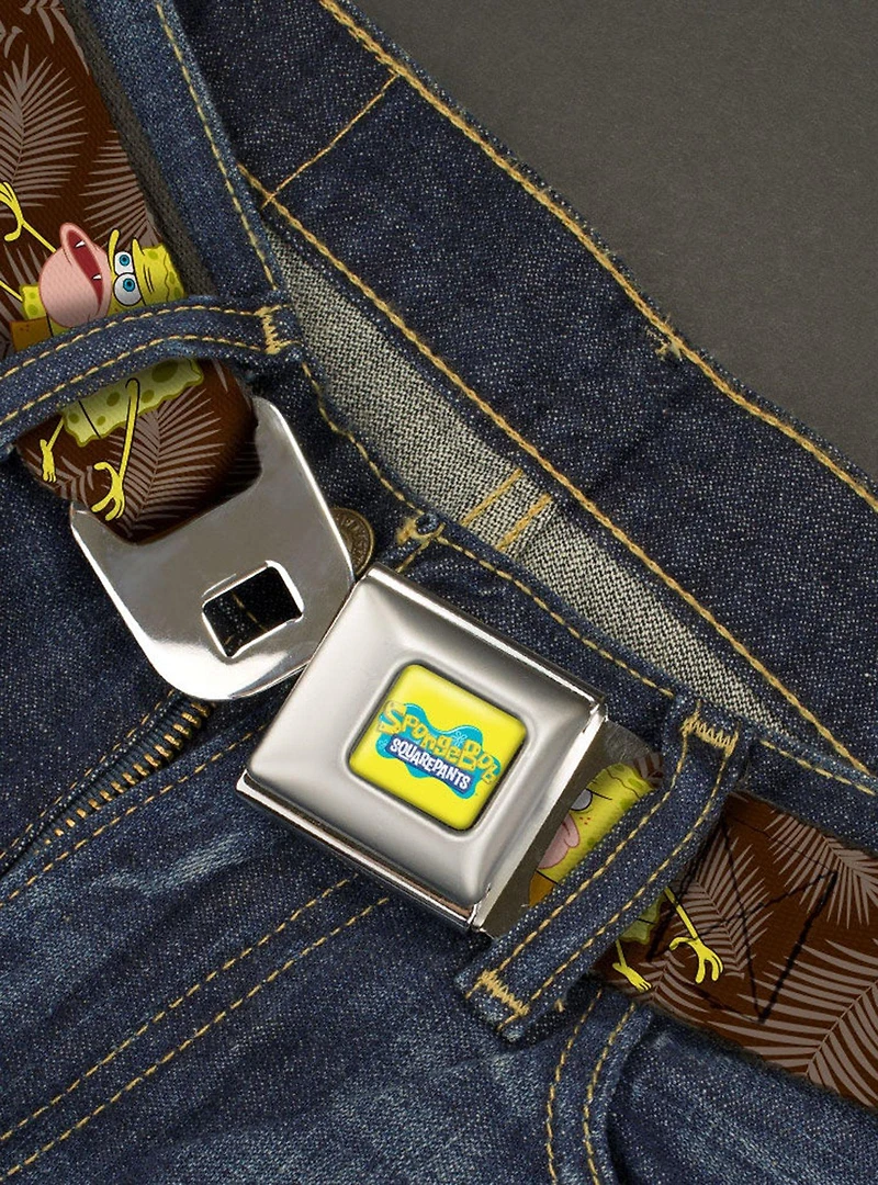 SpongeBob SquarePants Primitive Pose And Leaves Youth Seatbelt Belt
