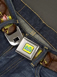 SpongeBob SquarePants Primitive Pose And Leaves Youth Seatbelt Belt