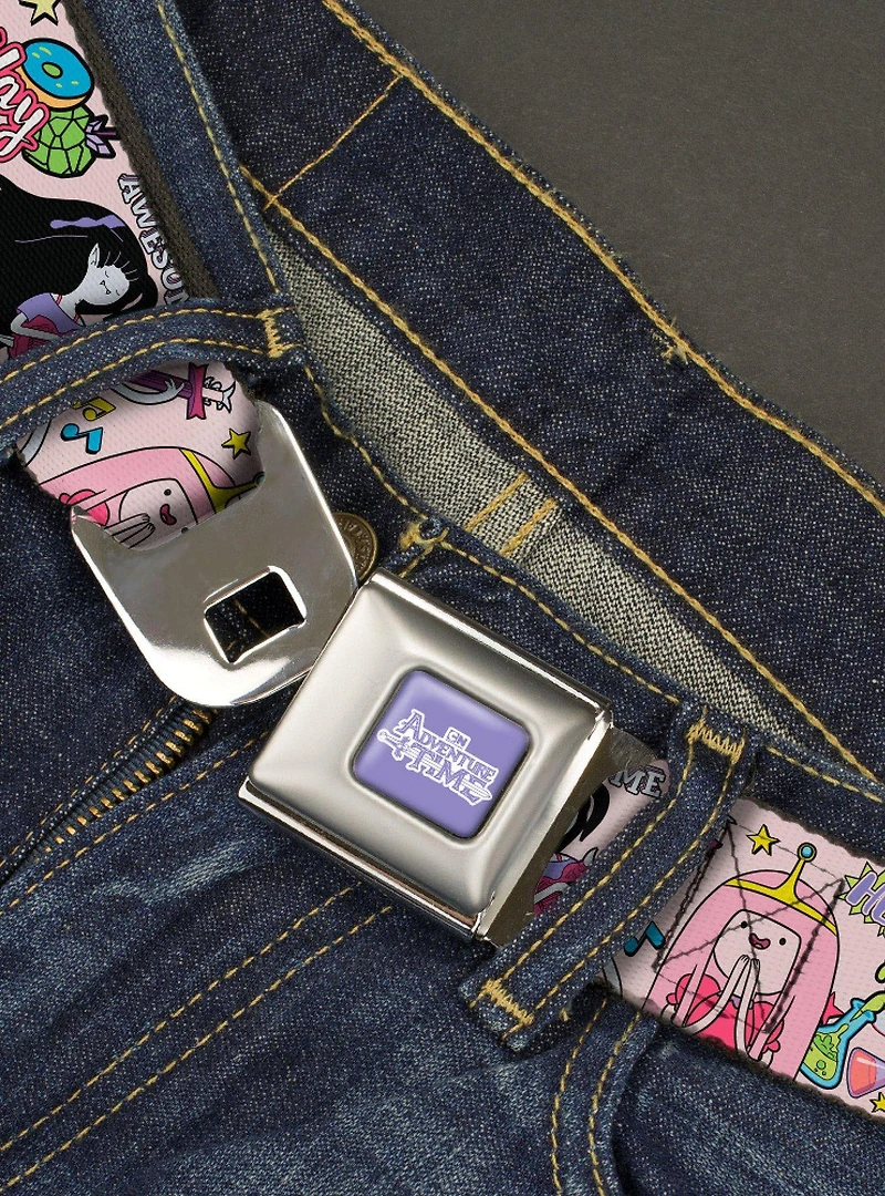 Adventure Time Marceline And Princess Bubblegum Collage Youth Seatbelt Belt