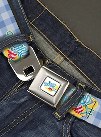 The Wizard of Oz Logo Gingham Checker Youth Seatbelt Belt