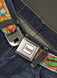 Adventure Time Finn And Jake Shmow Zow Comic Pose Youth Seatbelt Belt