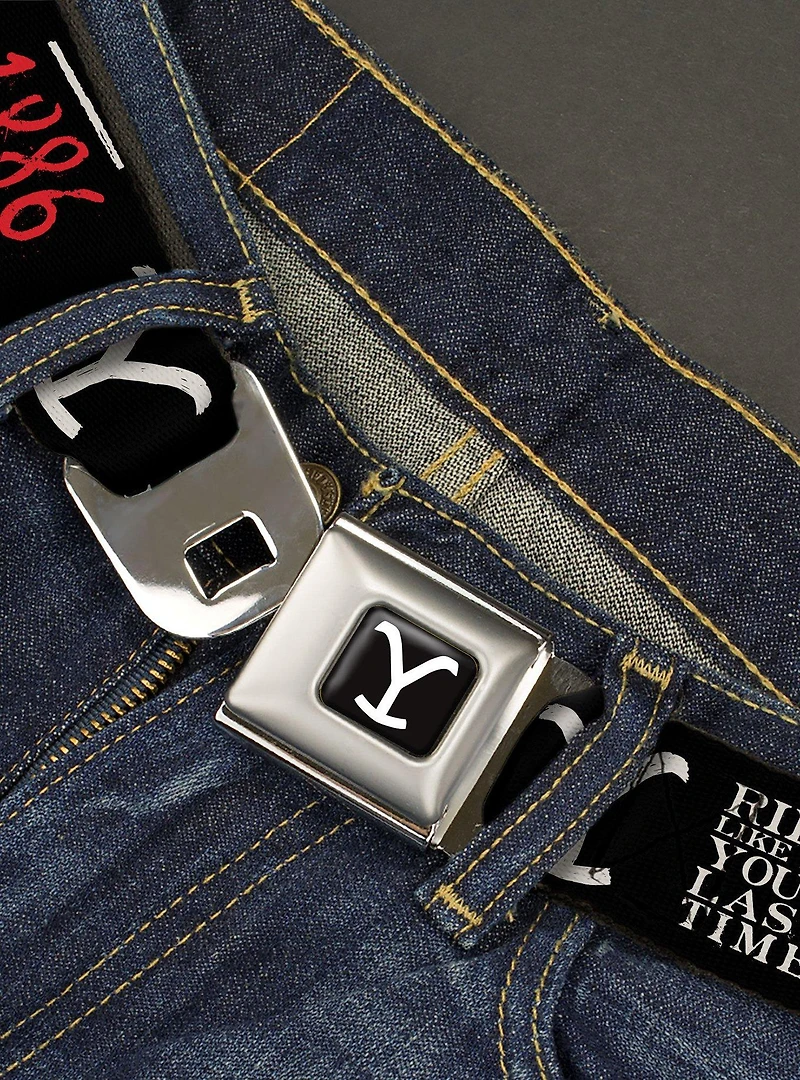 Yellowstone Dutton Ranch 1886 Icons Youth Seatbelt Belt