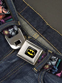 DC Comics Batgirl And Joker Comic Book Face Close Ups Youth Seatbelt Belt