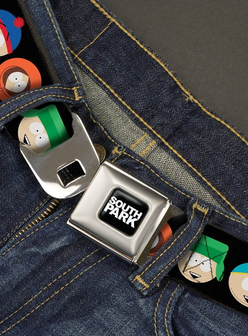 South Park Boys Face Repeat Youth Seatbelt Belt