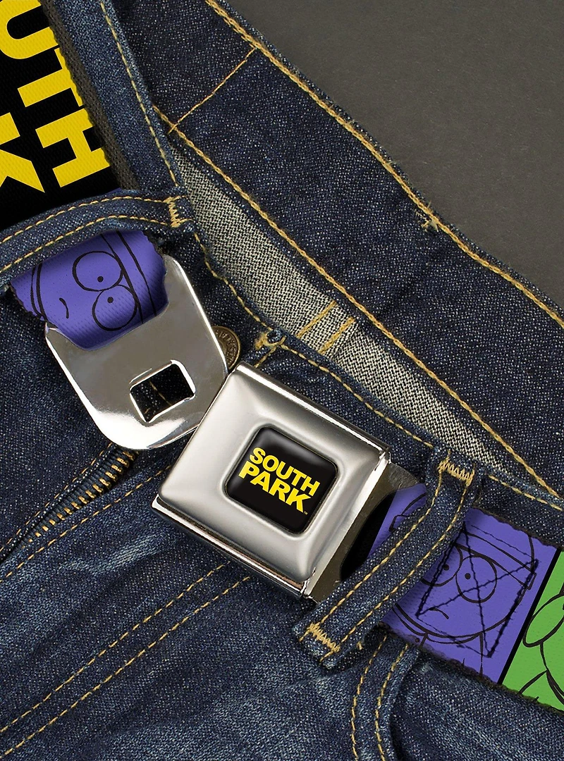South Park Boys Title Logo Color Block Youth Seatbelt Belt