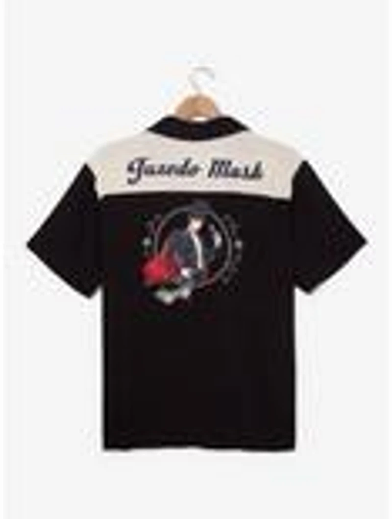 Pretty Guardian Sailor Moon Tuxedo Mask Roses Western Woven Button-Up - BoxLunch Exclusive