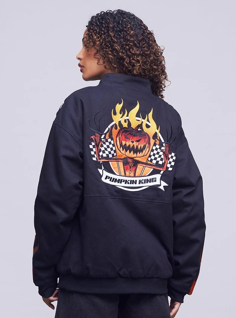 Disney The Nightmare Before Christmas Jack Skellington Flaming Racing Jacket — BoxLunch Exclusive