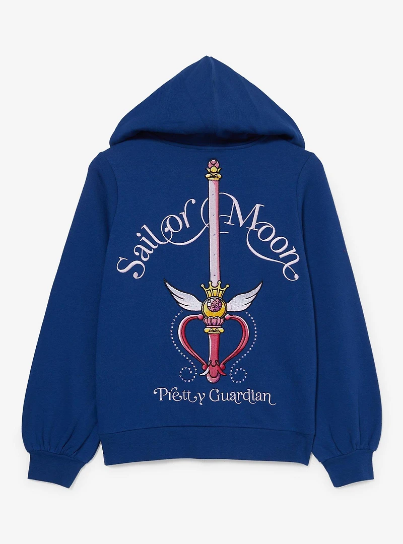 Pretty Guardian Sailor Moon Bow Women's Zippered Hoodie - BoxLunch Exclusive