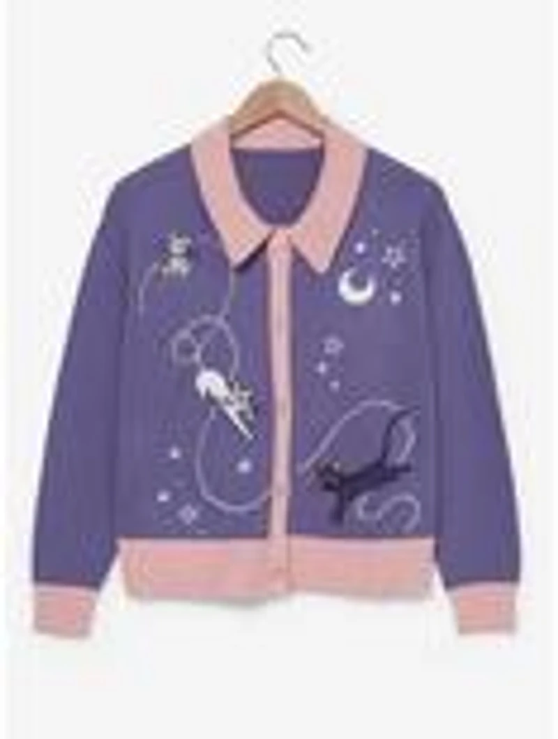 Pretty Guardian Sailor Moon Luna, Artemis, & Diana Starry Women's Cardigan - BoxLunch Exclusive