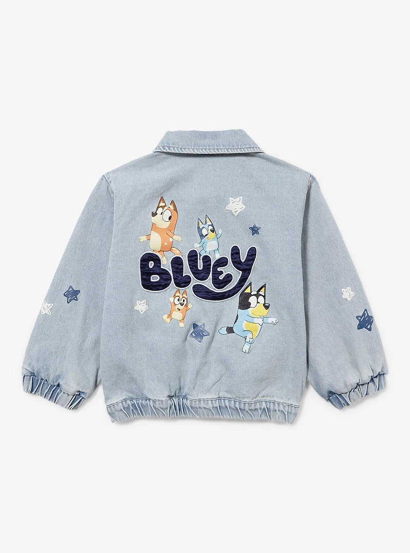 Bluey Stars Allover Print Toddler Denim Jacket - BoxLunch Exclusive