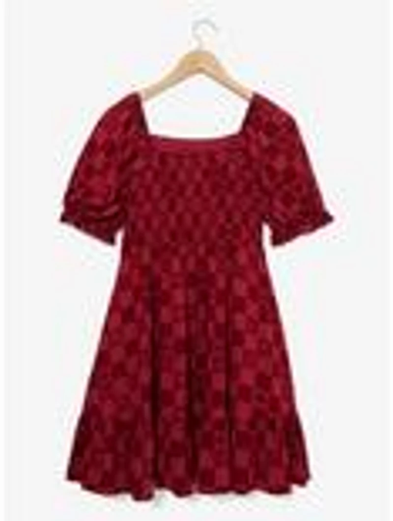 Marvel Avengers Icons Checkered Smock Dress - BoxLunch Exclusive