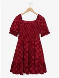 Marvel Avengers Icons Checkered Smock Dress - BoxLunch Exclusive