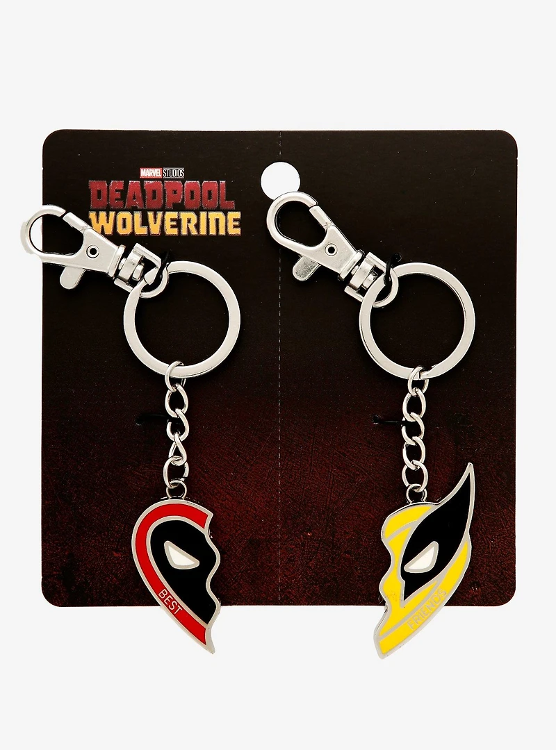 Marvel Deadpool & Wolverine Best Friends Heart Magnetic Keychain Set - BoxLunch Exclusive
