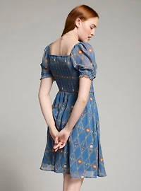 Studio Ghibli Howl's Moving Castle Diamond Icons Allover Print Smock Dress - BoxLunch Exclusive