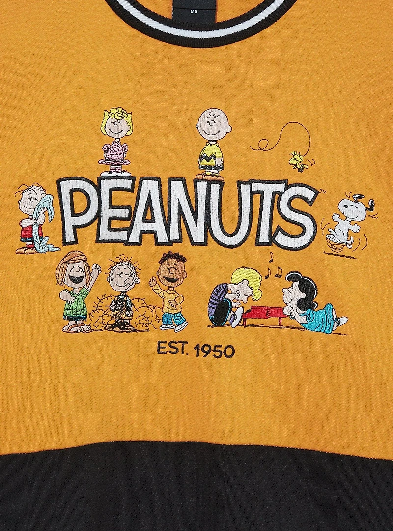 Peanuts Multi-Character Panel Crewneck — BoxLunch Exclusive