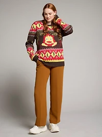 Our Universe Studio Ghibli Howl's Moving Castle Calcifer Holiday Sweater - BoxLunch Exclusive