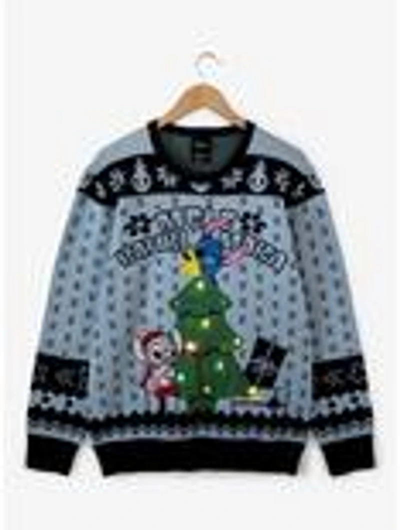 Disney Lilo & Stitch Angel Christmas Tree Holiday Light-Up Sweater - BoxLunch Exclusive