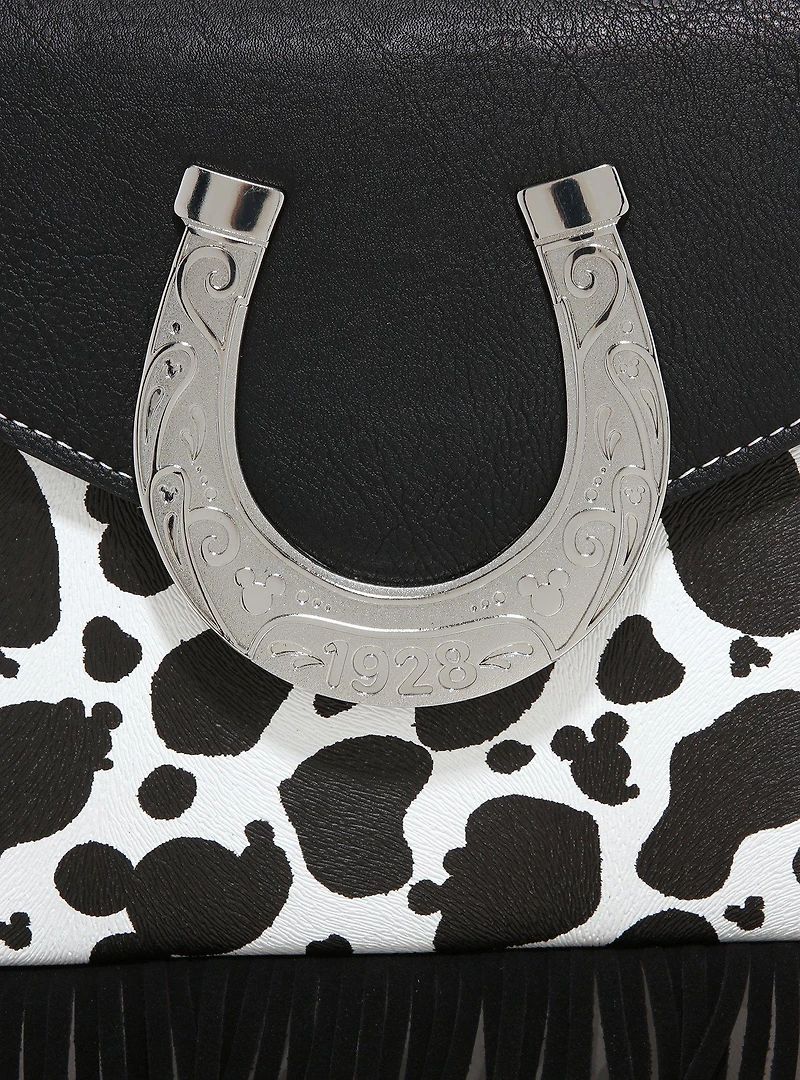 Loungefly Disney Mickey Mouse Western Fringe Crossbody Bag