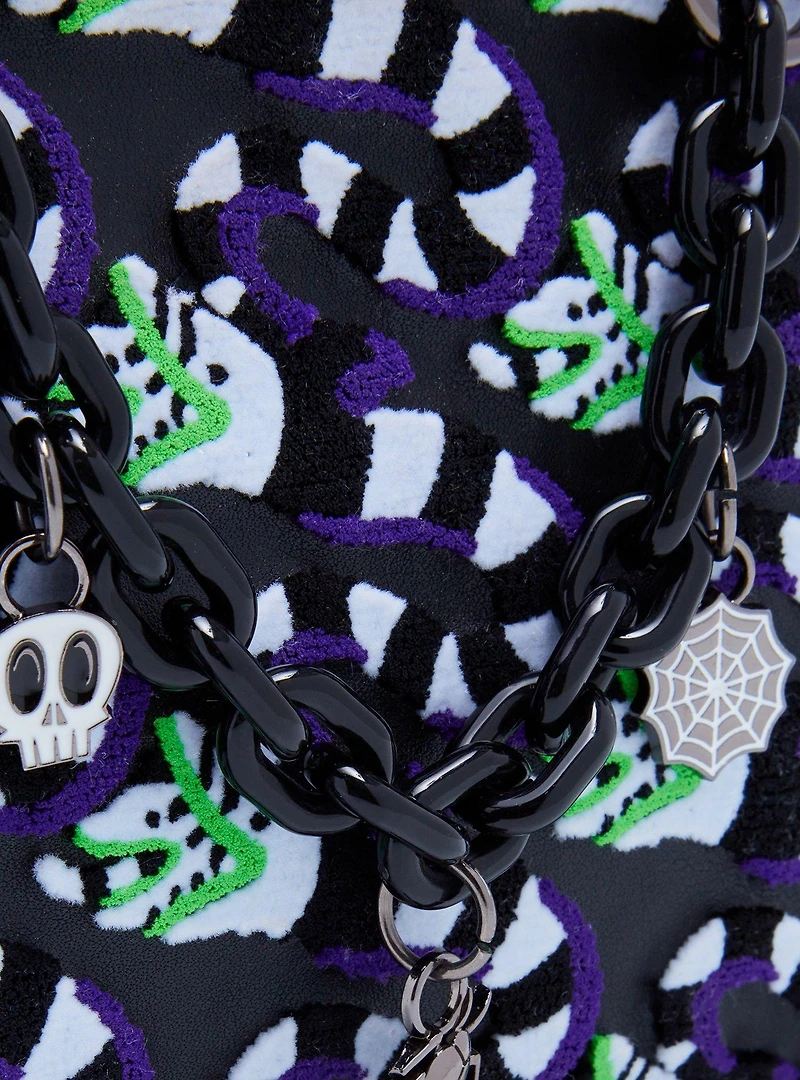 Beetlejuice Sandworm Allover Print Glow-in-the-Dark Crossbody Bag - BoxLunch Exclusive