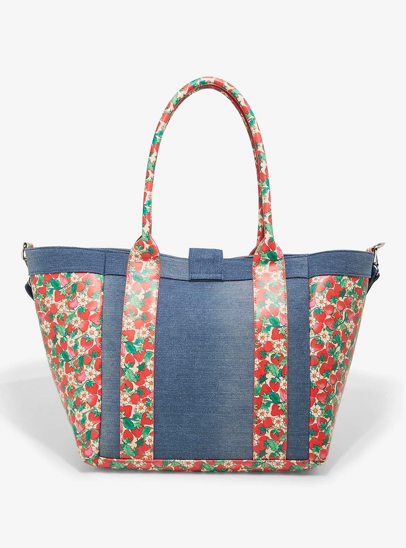 Strawberry Shortcake Denim Strawberries Tote Bag - BoxLunch Exclusive